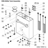 TANK ASSEMBLY 2 X 3KW / 240VAC FOR CBS-2042E