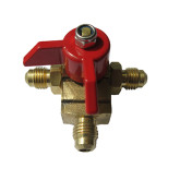 7430-1R CO2 VALVE CHANGE OVER 1/4 FLARE RED HANDLE