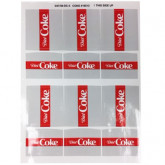 D37/38-DC-3 DECAL DIET COKE LEV 6/SHEET