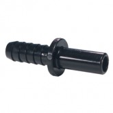 BLACK ACETAL TUBE TO HOSE STEM 8MM STEM OD X 6MM HOSE ID