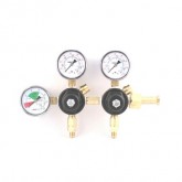CO2 PRIMARY PRE-MIX / SOFT DRINK REGULATOR 2P2P 160X2000# GAUGES CGA320 IN 1/4" FLARE OUTLETS WITH CHECK