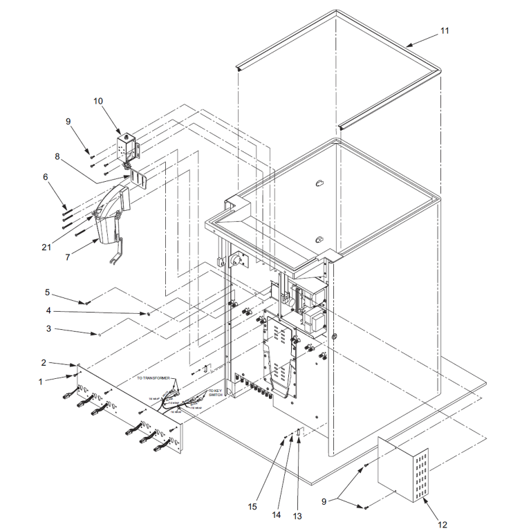 Lancer IBD22 IBD30 Faucet Plate and Ice Chute Sub-Assembly Post-Mix